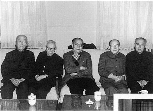 1986年语言界学者聚会季羡林、吕叔湘、许国璋、周有光、马学良