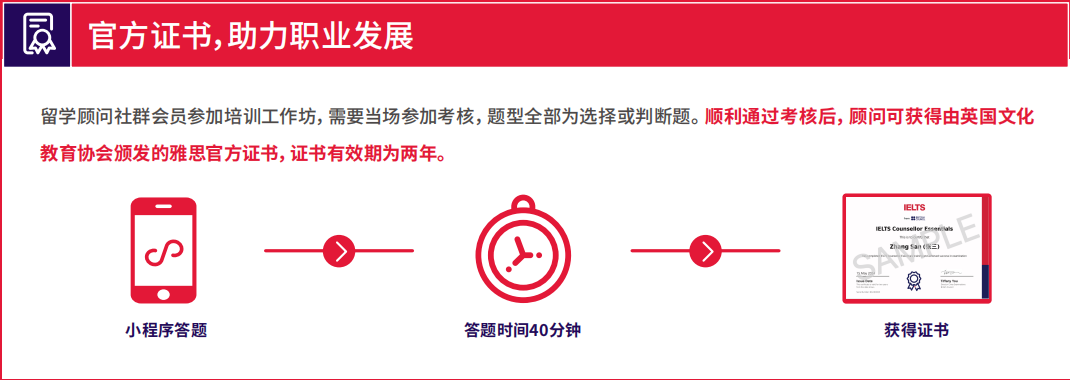 IELTS雅思官方顾问培训合格证书资质